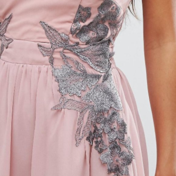 Little Mistress Chiffon Skater Dress - Picture 4 of 4